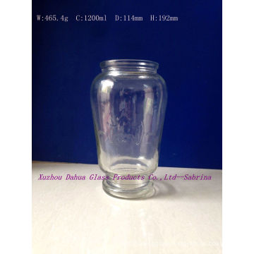 1200ml Big Glass Jar Food Storage Jar with Screw Caps